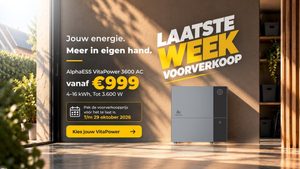 Voorverkoop bijna voorbij: korting op de VitaPower 3600 AC van AlphaESS